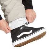 Volcom Men's 5 Pocket Shell Pant - Beige pants with multiple pockets and a zippered fly.