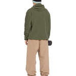 Volcom Men's Untethered Balaclava Hoodie - A green hoodie with a hood and balaclava design, featuring a white logo on the chest.