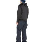 Volcom Men's Hydro Riding Hoodie 2025 - A black hoodie with a white logo on the chest and a drawstring at the waist.