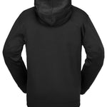 Volcom Men's Hydro Riding Hoodie 2025 - A black hoodie with a kangaroo pocket and drawstring hood.