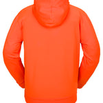 Volcom Men's Hydro Riding Hoodie 2025 - A bright orange hoodie with a kangaroo pocket and drawstring hood.