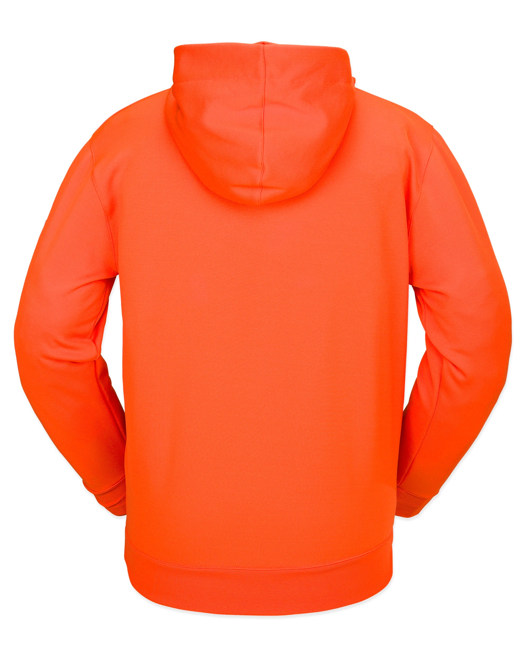 Volcom Men's Hydro Riding Hoodie 2025 - A bright orange hoodie with a kangaroo pocket and drawstring hood.