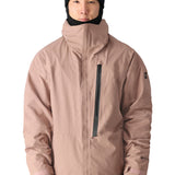 The 686 Gore-Tex GT Shell Jacket 2025 is primarily light pink with a black BOA dial on the right sleeve.