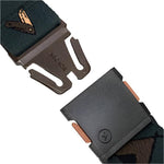 Arcade Get Outside Belt 2025 - Black belt with brown logo on buckle.