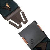 Arcade Get Outside Belt 2025 - Black belt with brown logo on buckle.