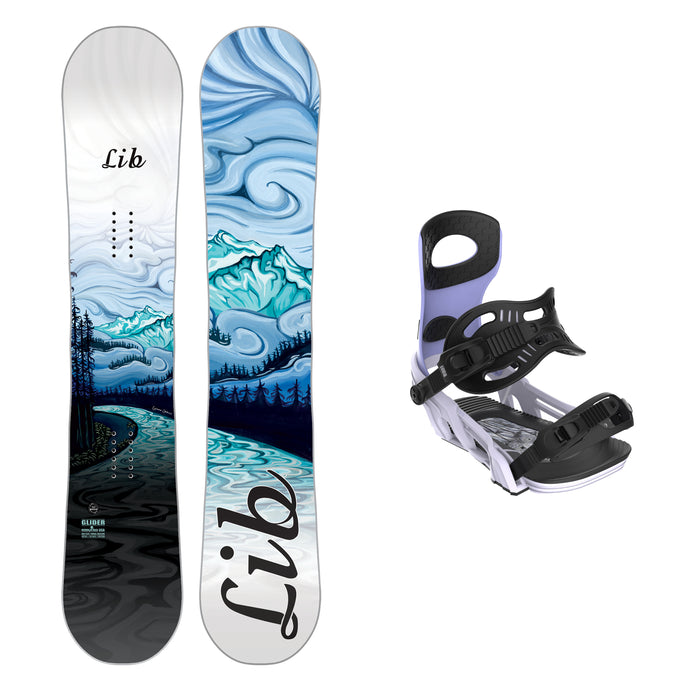 Lib Tech Women's Glider Snowboard with Bent Metal Metta Binding 2025