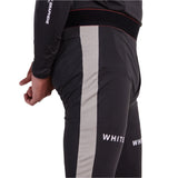 Whitespace Graphene Midweight Base Layer Bottom 2024 - A black base layer bottom with a white stripe down the side and "WHITE SPACE" logo on the left leg.