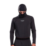 Whitespace Graphene Midweight Base Layer Top 2024 - A black base layer top with a white logo on the chest and a small tag near the bottom hem.