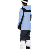 Volcom Women's Stoney Shadow Insulated Jacket - A light blue jacket with black accents and a hood, featuring a zipper closure on the front.