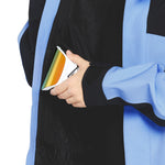 Volcom Women's Stoney Shadow Insulated Jacket - A black jacket with a blue stripe down the side and a white logo on the left chest.