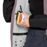 Volcom Women's Agate Ins Jacket 2025 - A black jacket with a white logo on the left chest and a zipper down the front.