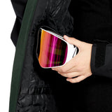 Volcom Women's Agate Ins Jacket 2025 - A black jacket with a subtle leopard pattern on the inside lining.