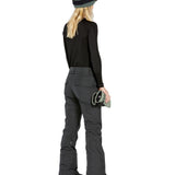 Volcom Women's Knox Insulated GORE-TEX Pant - A pair of black insulated ski pants with a zippered pocket on the side and a white logo on the left thigh.