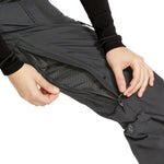 Volcom Women's Knox Insulated GORE-TEX Pant - A pair of black insulated ski pants with a zippered fly and two front pockets.