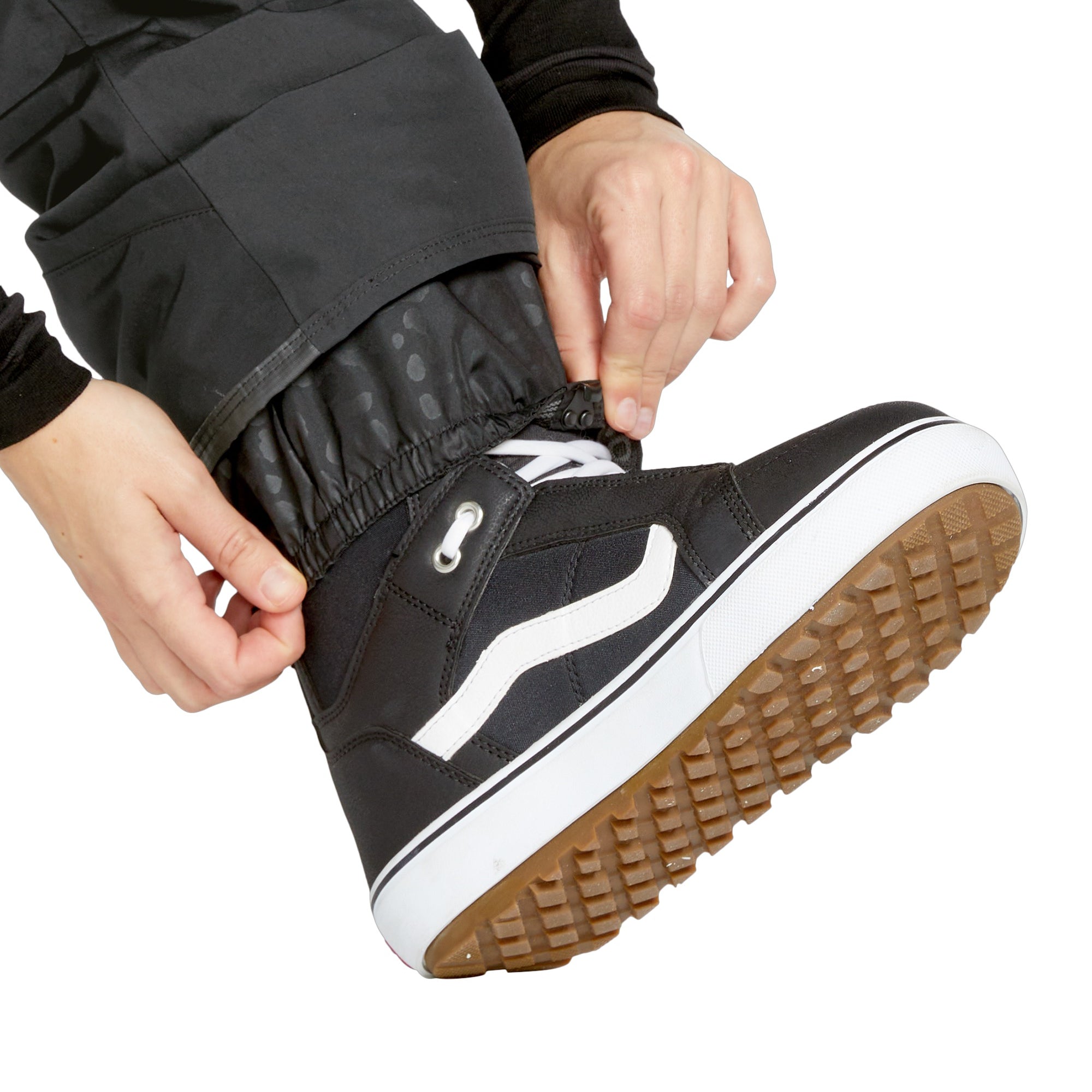 Volcom Women's Knox Insulated GORE-TEX Pant - A pair of black insulated ski pants with a white logo on the left leg.