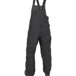 Volcom Women's Creston 3D Stretch Bib Overall - Black bib overalls with a leopard print pattern on the upper back portion of the bib.