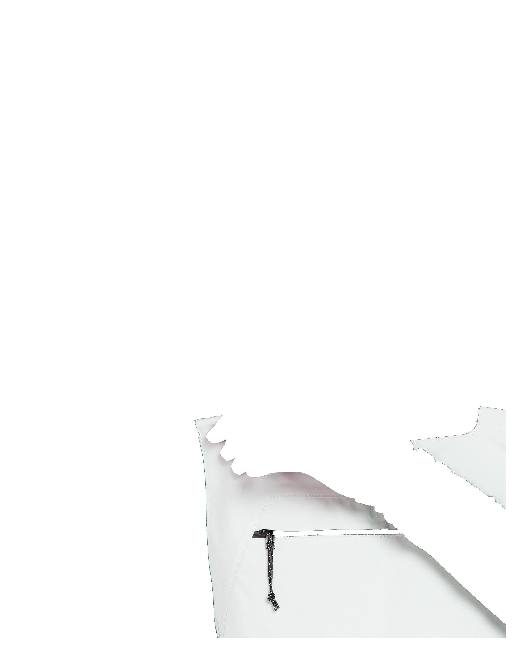 Volcom Women's Elm Stretch GORE-TEX Bib Overall - A white bib overall with a black logo on the left chest and a black zipper down the front.