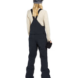 Volcom Women's Swift Bib Overall - Black bib overalls with a zip fly and two front pockets.