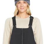 Volcom Women's Swift Bib Overall - Black bib overalls with zip fly and two front pockets.