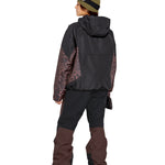 Volcom Women's Stone Mica 20K Pant - A black snow pant with a subtle leopard print pattern on the side panels and down the leg.