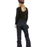 Volcom Women's Genus Stretch Pant 2025 - Black snow pants with zippered pockets and a stretchy material.