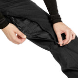 Volcom Women's Genus Stretch Pant 2025 - Black pants with a quilted pattern on the back of the right leg.