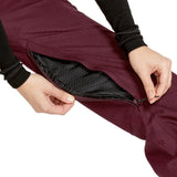 Volcom Women's Genus Stretch Pant 2025 - Black pants with a subtle pattern of small, repeating shapes.