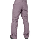 Volcom Women's Hallen Shell Pant 2025 - A pair of light purple snow pants with a zippered pocket on the back.