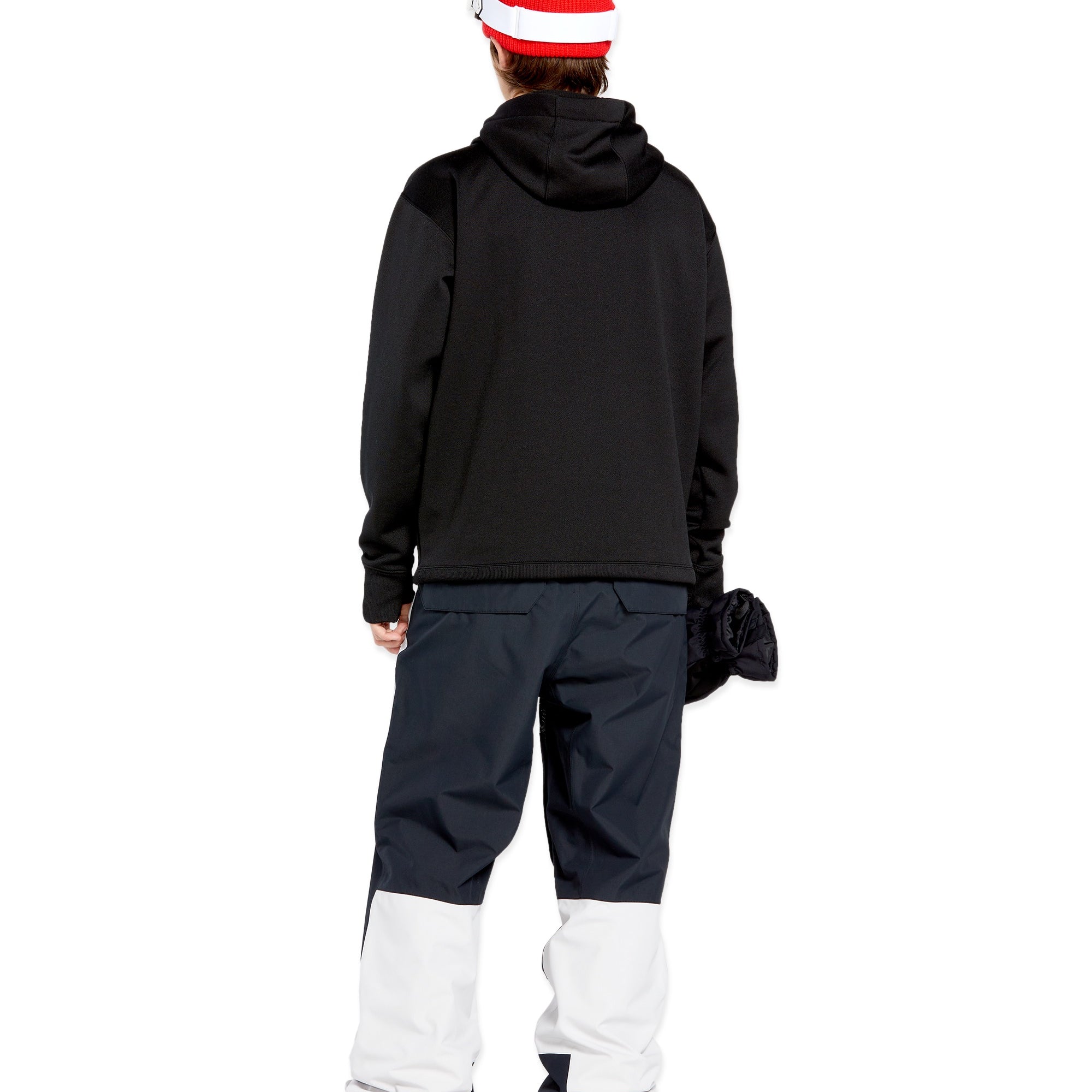 Volcom Women's Riding Hydro Hoodie 2025 - A black hoodie with a hood and drawstrings, featuring a small logo on the upper left chest area.