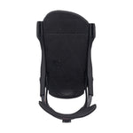 Arbor Women's Sequioa Hillary Jane Snowboard Binding - A black snowboard binding with a geometric pattern on the strap and baseplate, featuring a circular logo in the center of the baseplate.