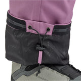 Airblaster Women's Hot Bib Shell 2025 - Black bib shell with a subtle white pattern and black drawstring at waist.