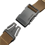 Arcade Hardware Belt 2025 - A black belt with a silver metal buckle that says "ARCADE" in small letters.