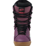 Vans Women's Hi-Standard OG Snowboard Boot 2025 - A purple snowboard boot with a black logo on the side and black laces.