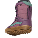 Vans Women's Hi-Standard OG Snowboard Boot 2025 - A purple snowboard boot with a black strap and laces, featuring a teal logo on the side.