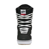 Vans Women's Hi-Standard OG Snowboard Boot 2025 - Black snowboard boot with white laces and silver eyelets.