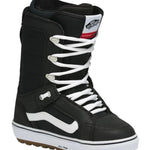 Vans Women's Hi-Standard OG Snowboard Boot 2025 - Black snowboard boot with white laces and a white logo on the side.