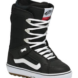 Vans Women's Hi-Standard OG Snowboard Boot 2025 - Black snowboard boot with white laces and a white logo on the side.