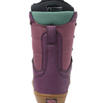 Vans Women's Hi-Standard OG Snowboard Boot 2025 - A black snowboard boot with a white logo on top and a brown sole.