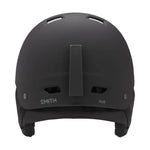 Smith Holt Helmet 2025 - Black helmet with a matte finish, featuring ventilation holes on top and a strap at the back.