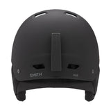 Smith Holt Helmet 2025 - Black helmet with a matte finish, featuring ventilation holes on top and a strap at the back.