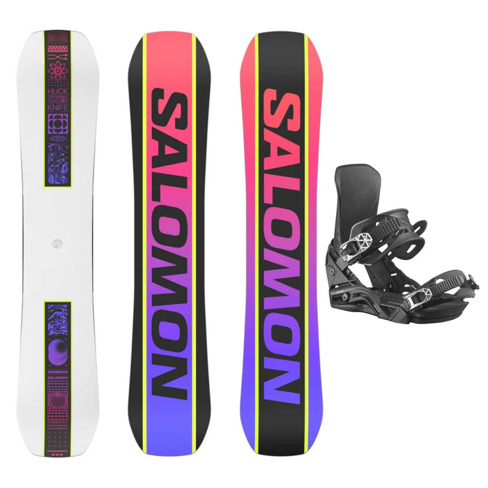 Salomon Men's Huck Knife Snowboard with Salomon District Bindings 2025