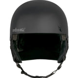 Sandbox Icon Snow MIPS Fit System Helmet 2025 - A black helmet with a white logo on the front and a strap that goes under the chin.