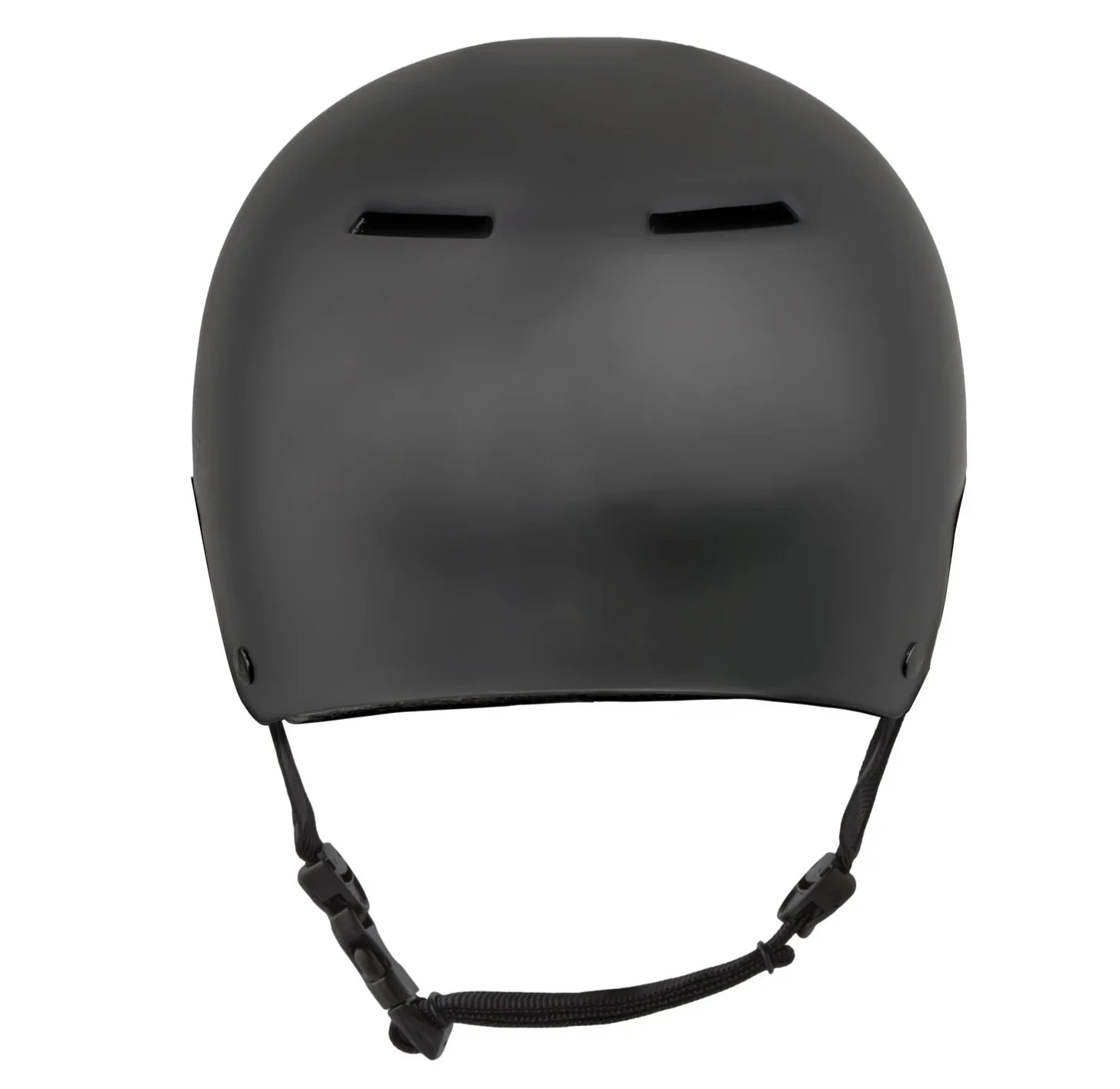 Sandbox Icon Brain Bucket Helmet 2025 - A black helmet with a white logo on the front and two vents on top.