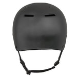 Sandbox Icon Brain Bucket Helmet 2025 - A black helmet with a white logo on the front and two vents on top.