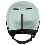 Sandbox Icon Snow Fit System Helmet 2025 - A white helmet with a black chin strap and ventilation holes on top.