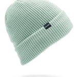 Volcom Men's Sweep Lined Beanie 2025 - A light green beanie with a black label featuring white lettering that reads "VOLCOM".