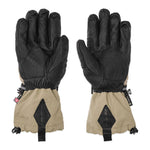 Volcom Men's 91 GORE-TEX Glove - A black glove with a quilted pattern on the back of the hand and fingers, featuring a Velcro strap closure at the wrist.