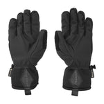Volcom Men's CP2 GORE-TEX Glove - A black glove with a textured pattern on the palm and fingers, featuring a Velcro strap at the wrist.