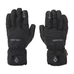 Volcom Men's CP2 GORE-TEX Glove - A black glove with a white logo on the wrist and a strap closure at the cuff.