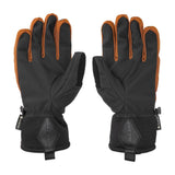 Volcom Men's CP2 GORE-TEX Glove - A black glove with brown trim and a small white logo on the wrist strap.